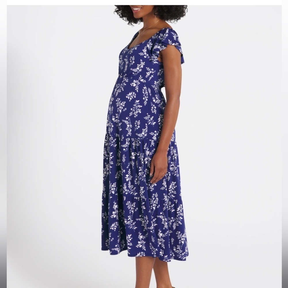 Gilli Chita maternity flutter sleeve dress. - Picture 3 of 6